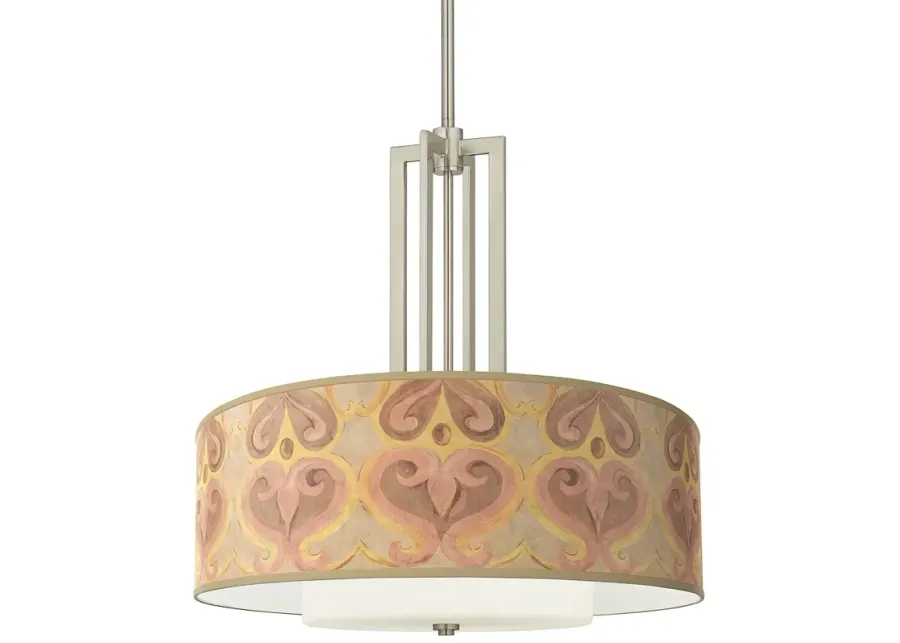 Aurelia Carey 24" Brushed Nickel 4-Light Chandelier