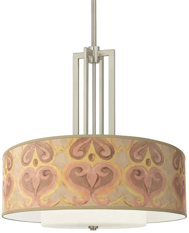 Aurelia Carey 24" Brushed Nickel 4-Light Chandelier