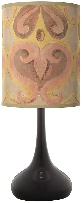 Giclee Glow Droplet 23 1/2" Aurelia Shade Black Finish Table Lamp