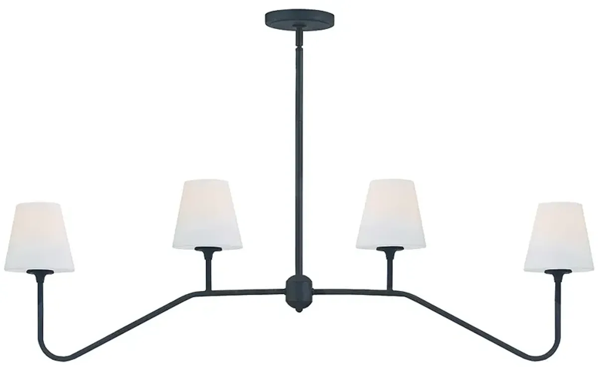 Keenan 4 Light Black Forged Chandelier