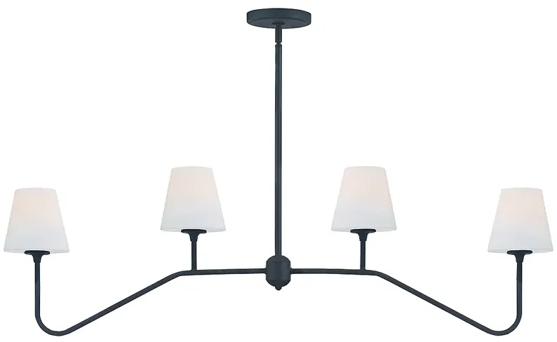 Keenan 4 Light Black Forged Chandelier