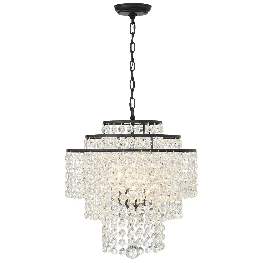 Gabrielle 4 Light Matte Black Chandelier