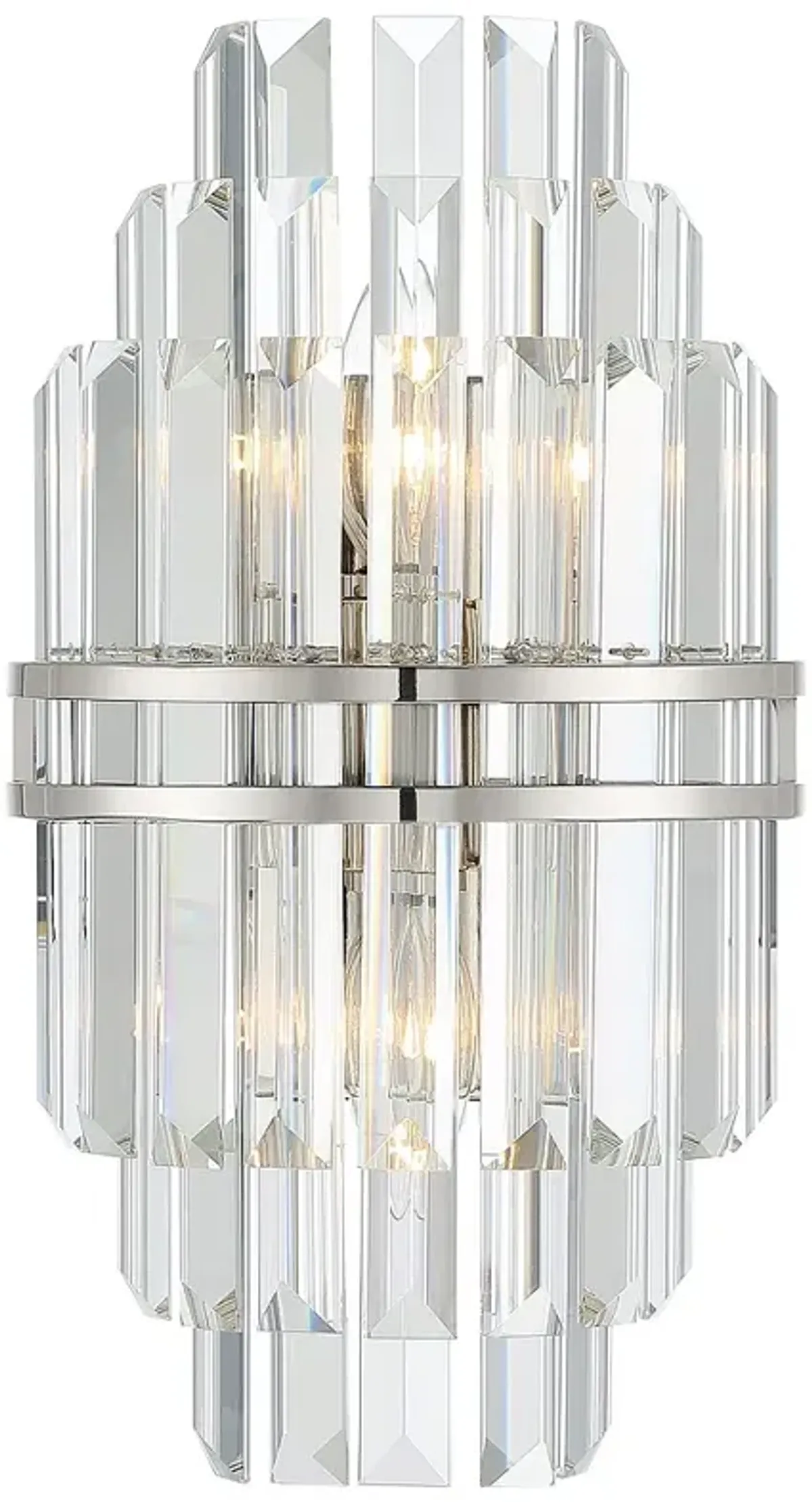 Crystorama Hayes 14 1/4" High Polished Nickel Wall Sconce