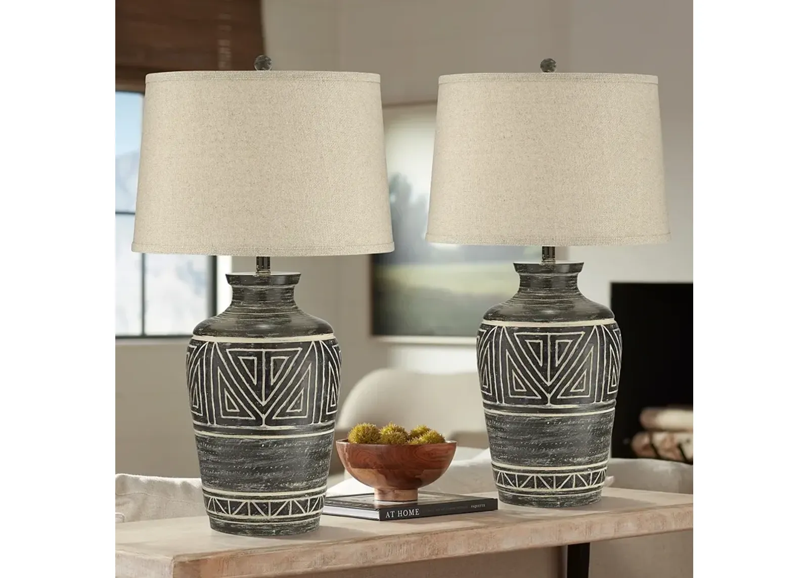 John Timberland Miguel 32" Earth Tone Southwest Rustic Lamps Set of 2