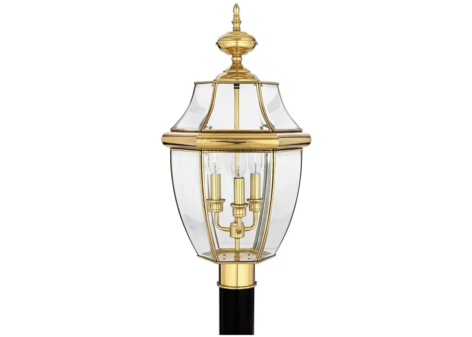 Newbury Brass Outdoor Post Lantern