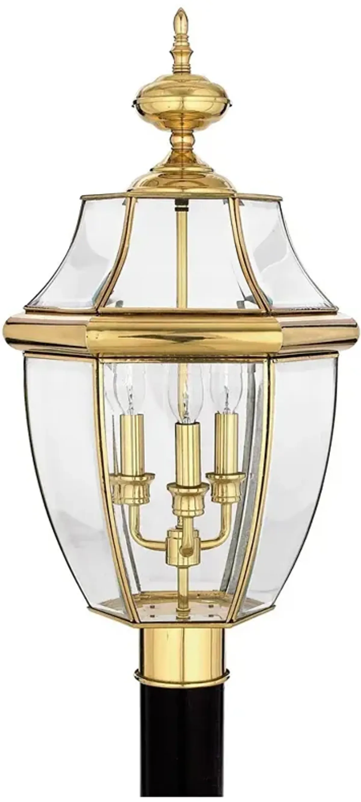 Newbury Brass Outdoor Post Lantern