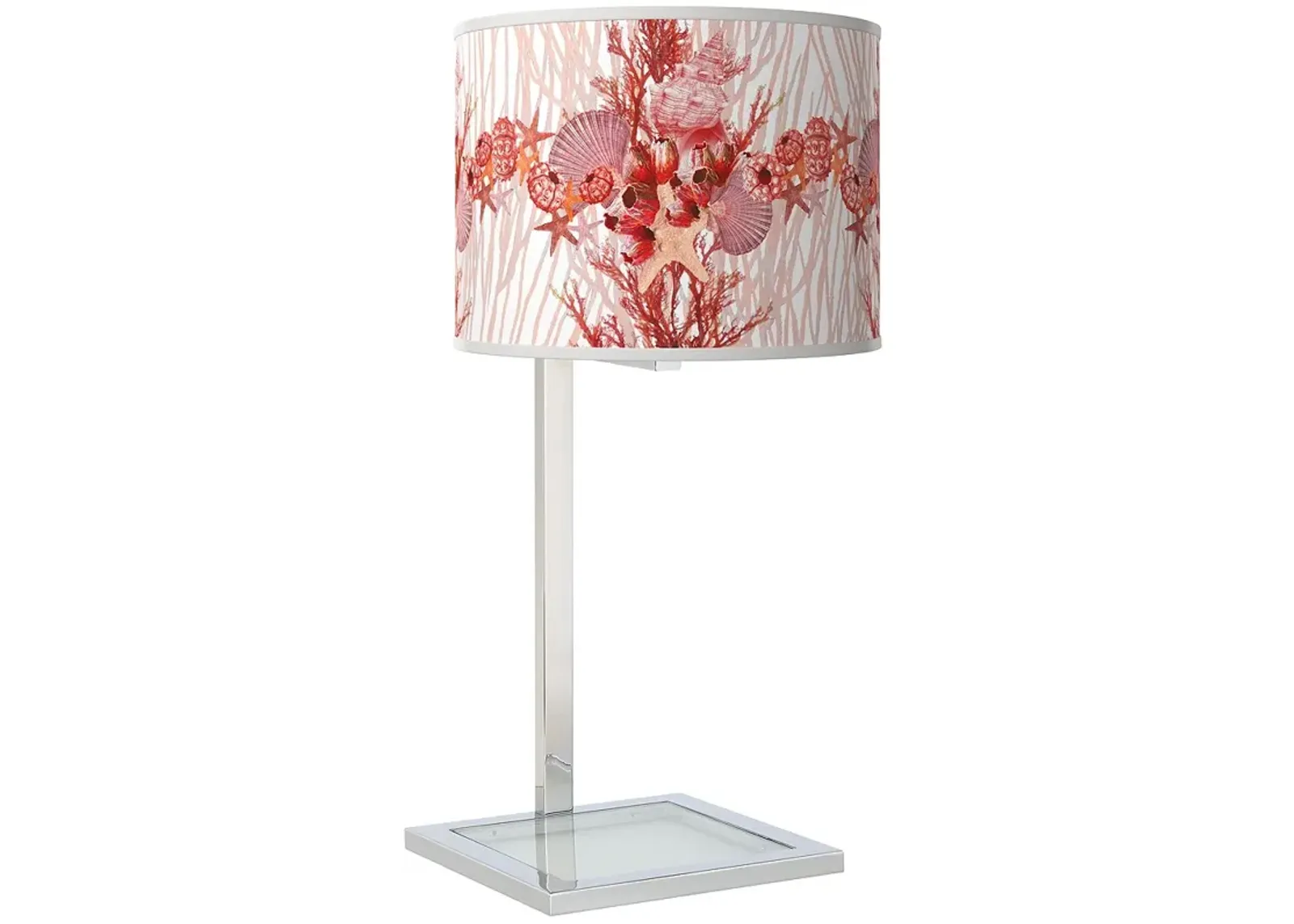 Corallium Glass Inset Table Lamp