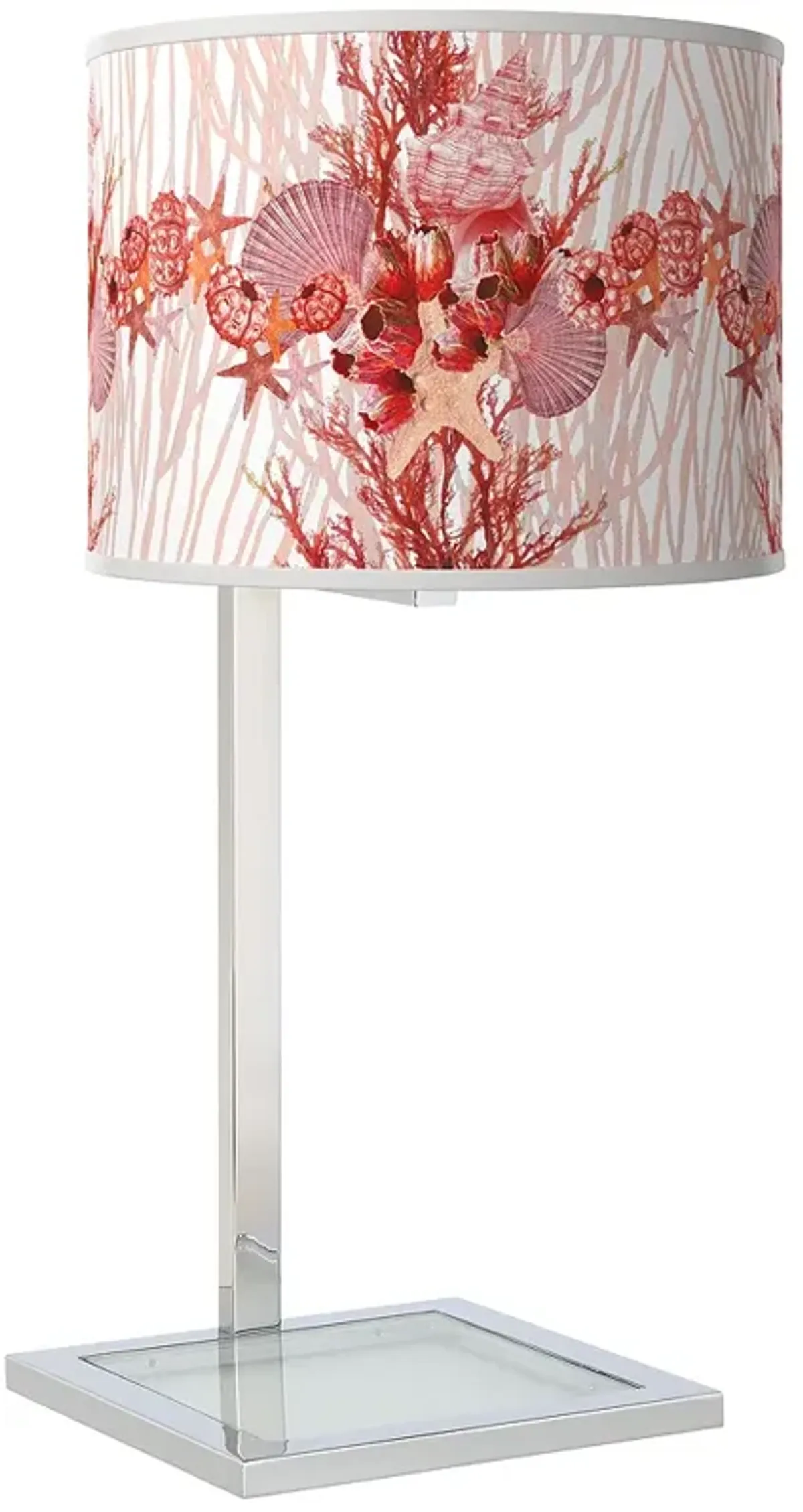 Corallium Glass Inset Table Lamp