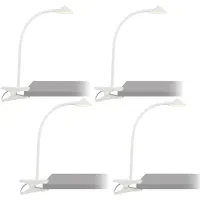 Swerve White LED AC or USB Powered Clip Book Lights Set of 4