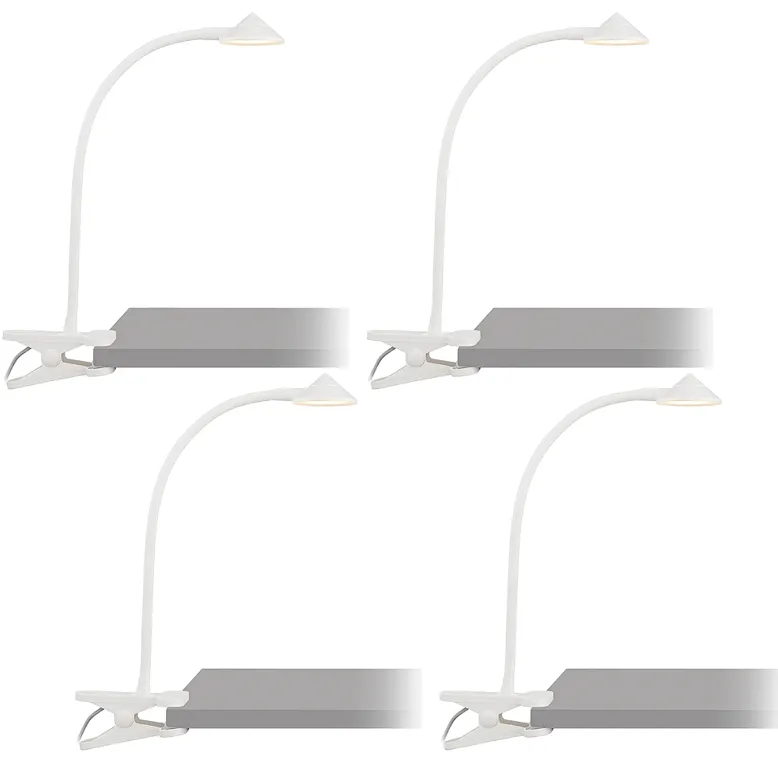 Swerve White LED AC or USB Powered Clip Book Lights Set of 4