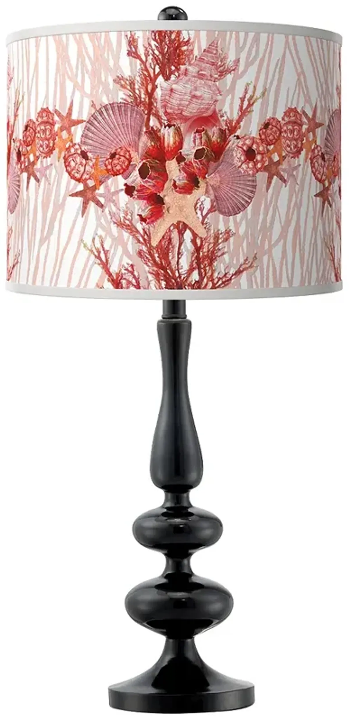 Corallium Giclee Paley Black Table Lamp