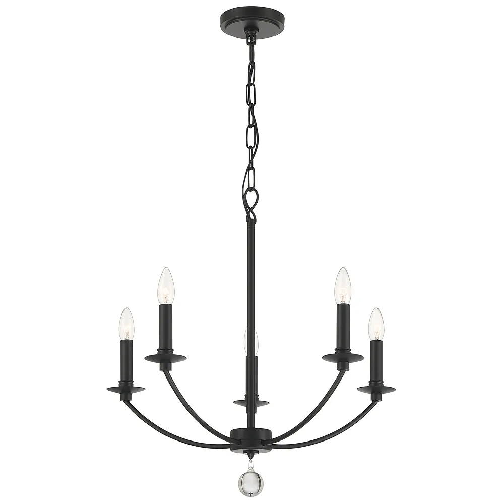 Mila 5 Light Black Chandelier