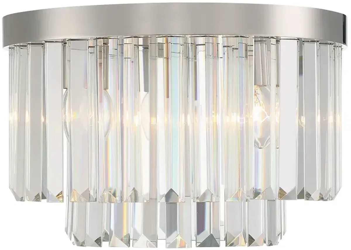 Crystorama Hayes 16" Wide Polished Nickel Ceiling Light