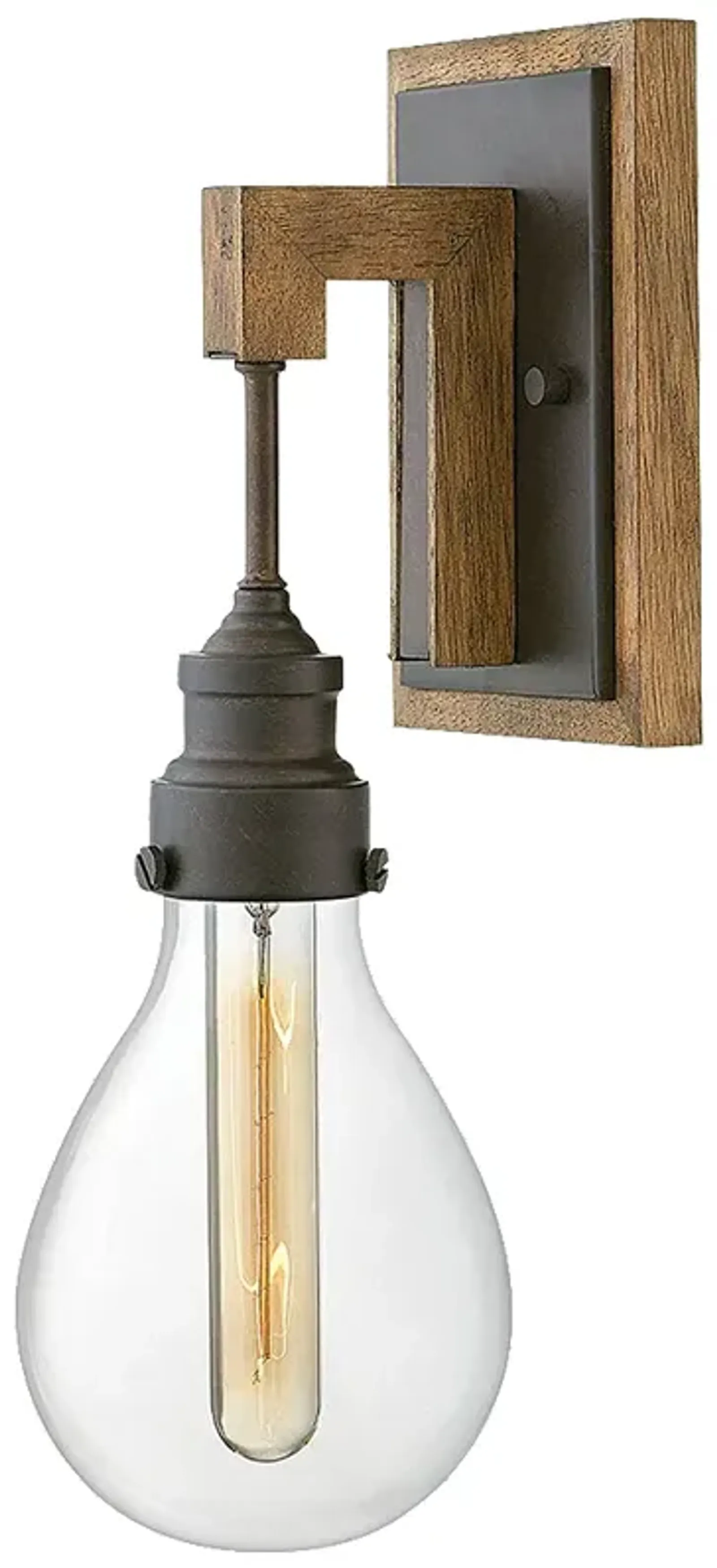 Hinkley Denton 15 3/4" High Industrial Bronze and Glass Wall Sconce