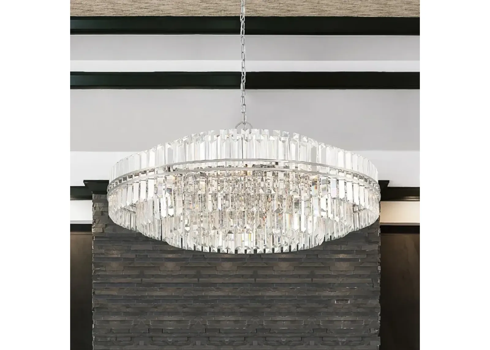 Hayes 32 Light Polished Nickel Chandelier