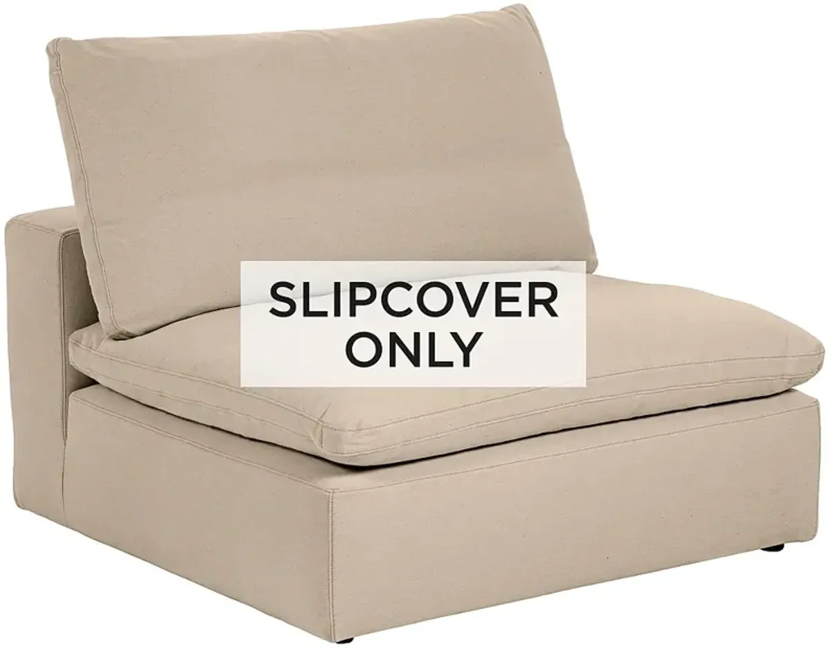 Sahara Sand Slipcover for Skye Peyton Armless Sectional Chairs