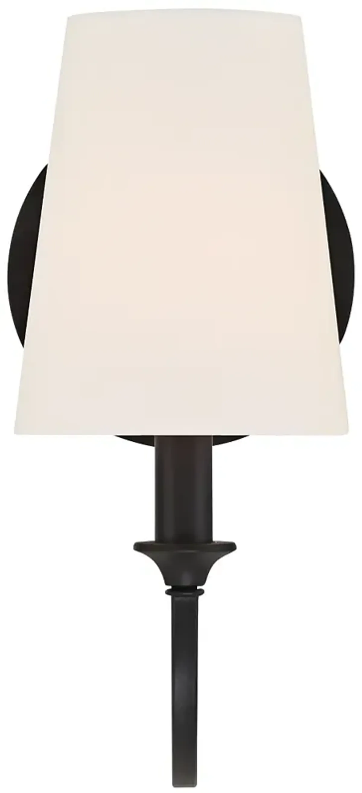Crystorama Payton 11 3/4" High Black Forged Wall Sconce