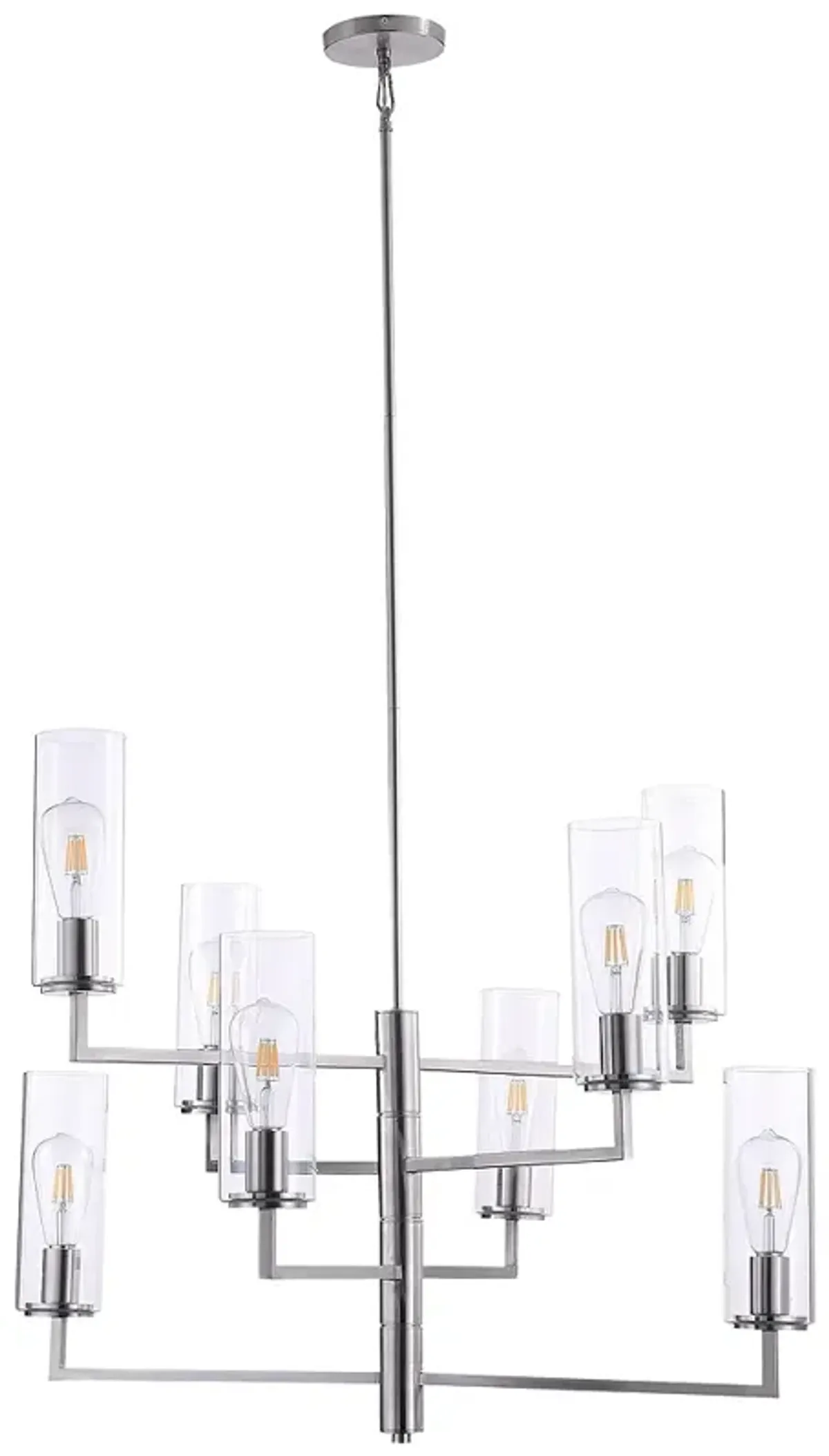 Minka Acacia 34 1/4" Wide Brushed Nickel 8-Light Modern Chandelier