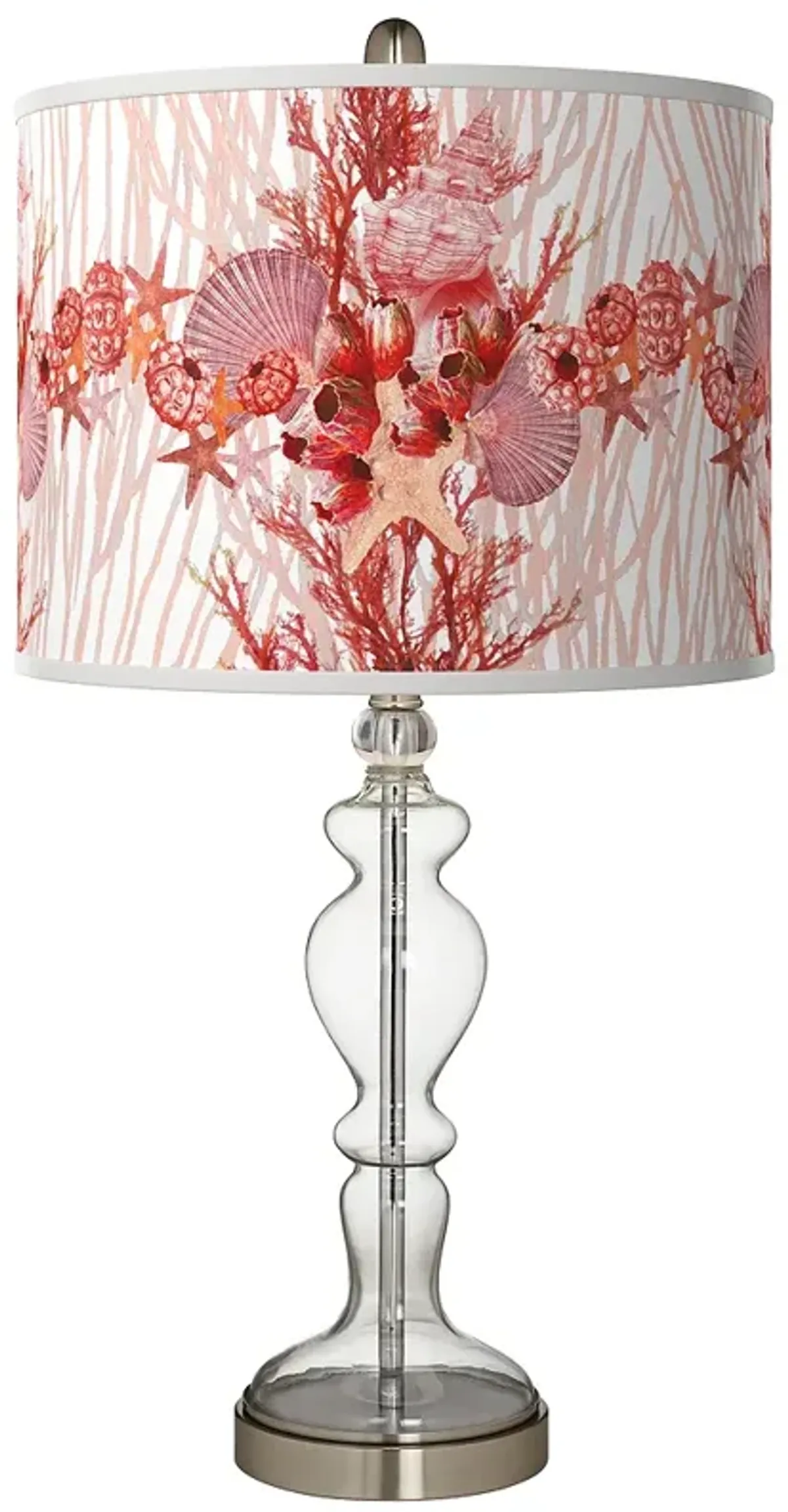 Corallium Giclee Apothecary Clear Glass Table Lamp
