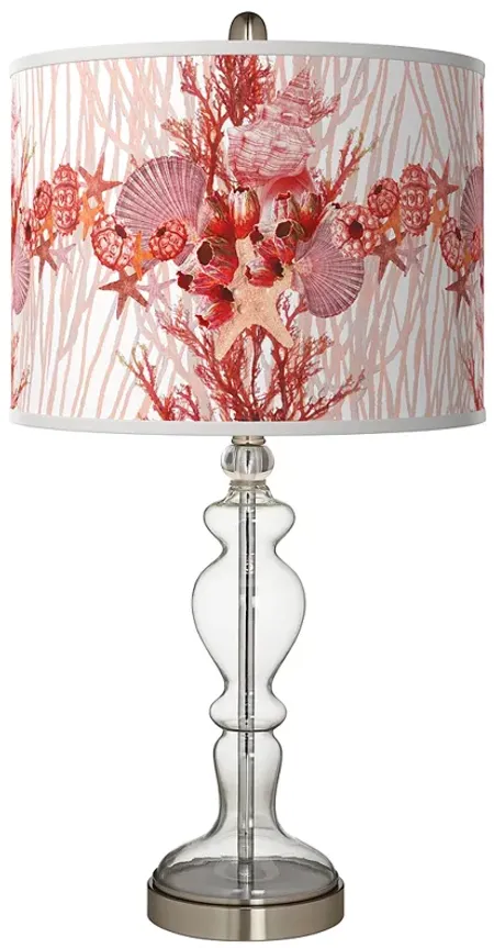 Corallium Giclee Apothecary Clear Glass Table Lamp