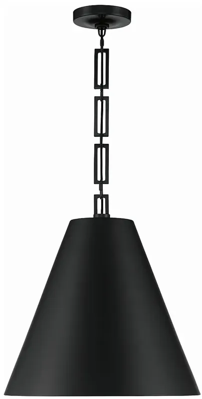 Alston 3 Light Matte Black + Antique Gold Chandelier