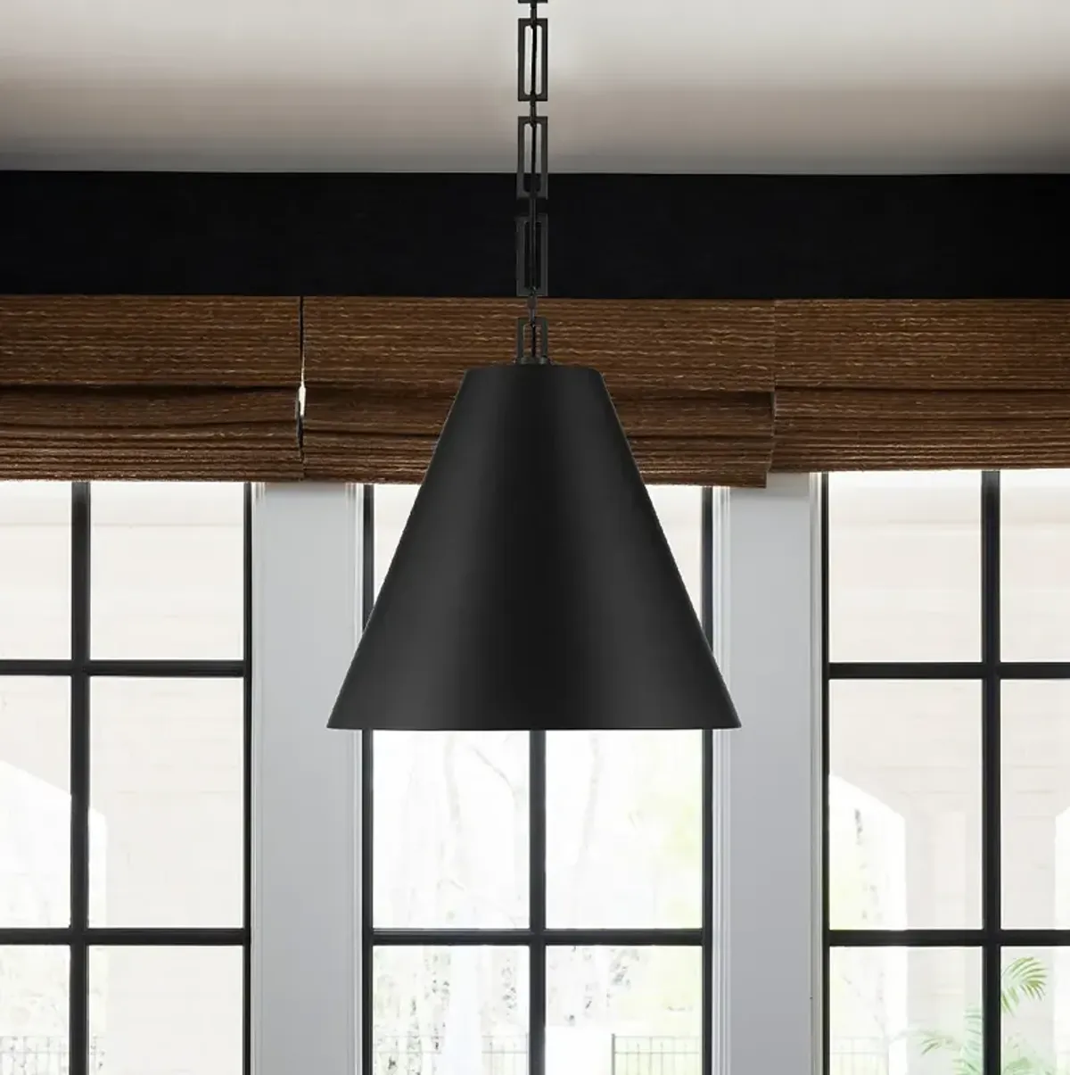 Alston 3 Light Matte Black + Antique Gold Chandelier