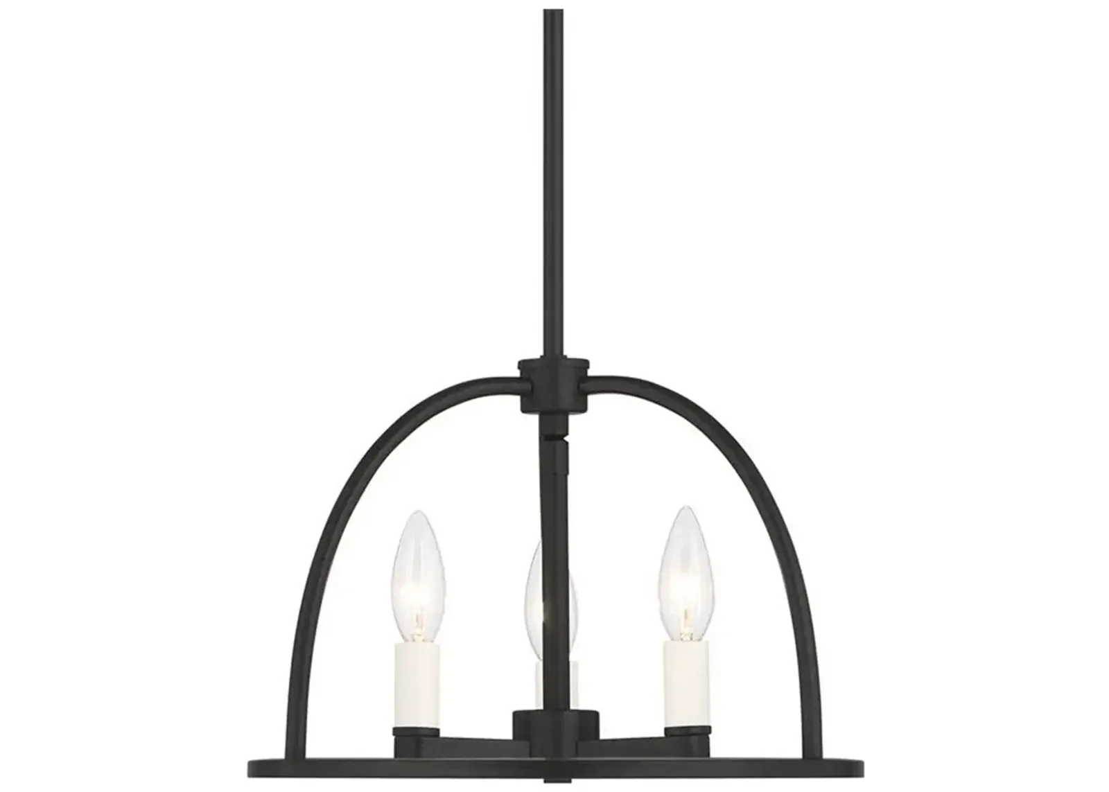 Abbott 3 Light Black Chandelier