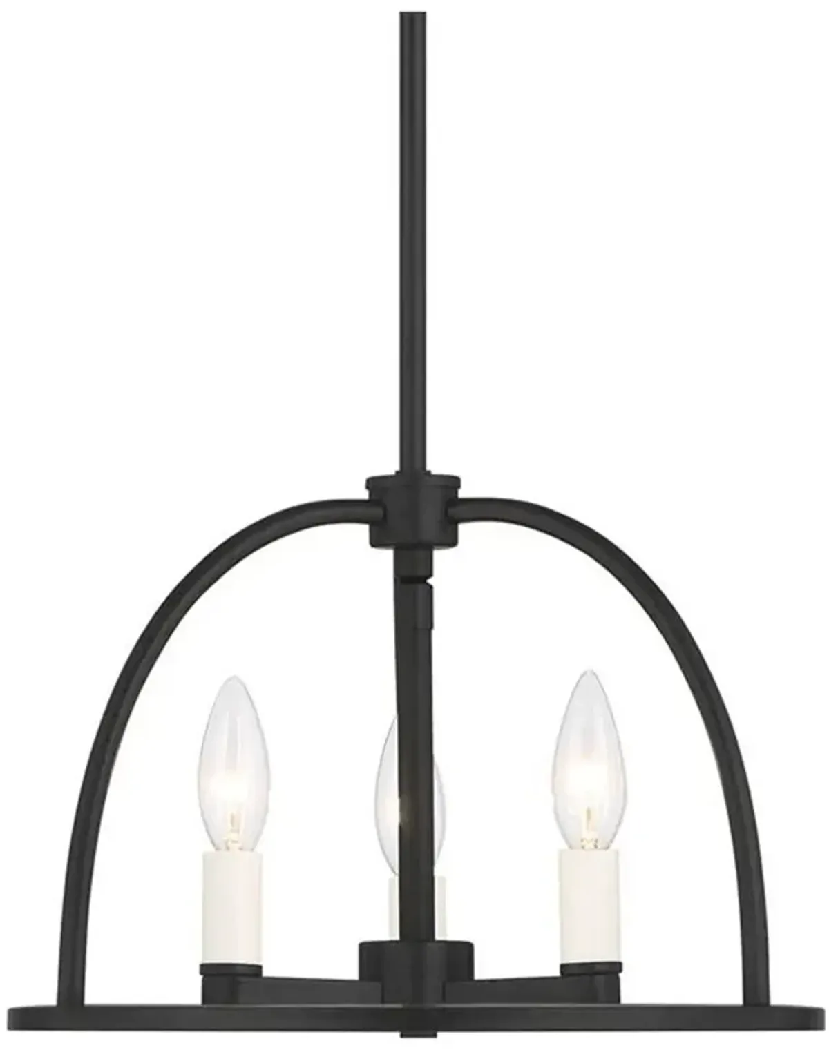 Abbott 3 Light Black Chandelier