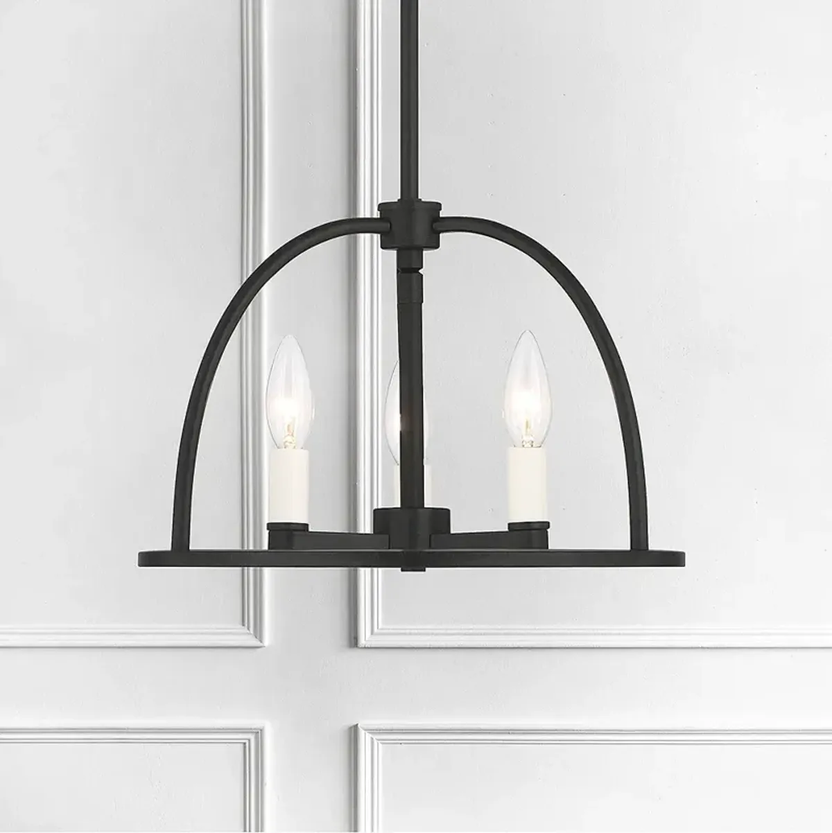 Abbott 3 Light Black Chandelier