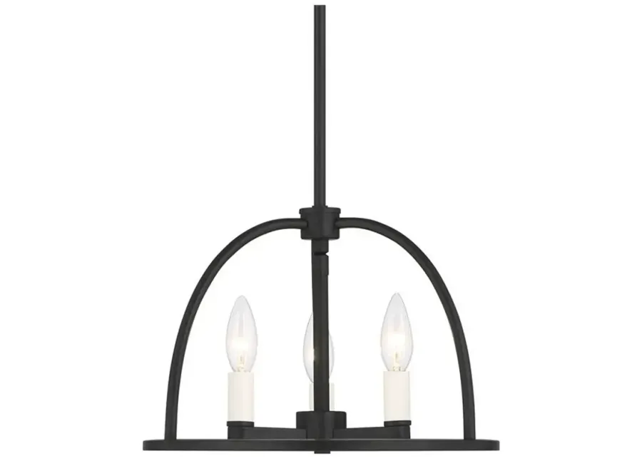 Abbott 3 Light Black Chandelier