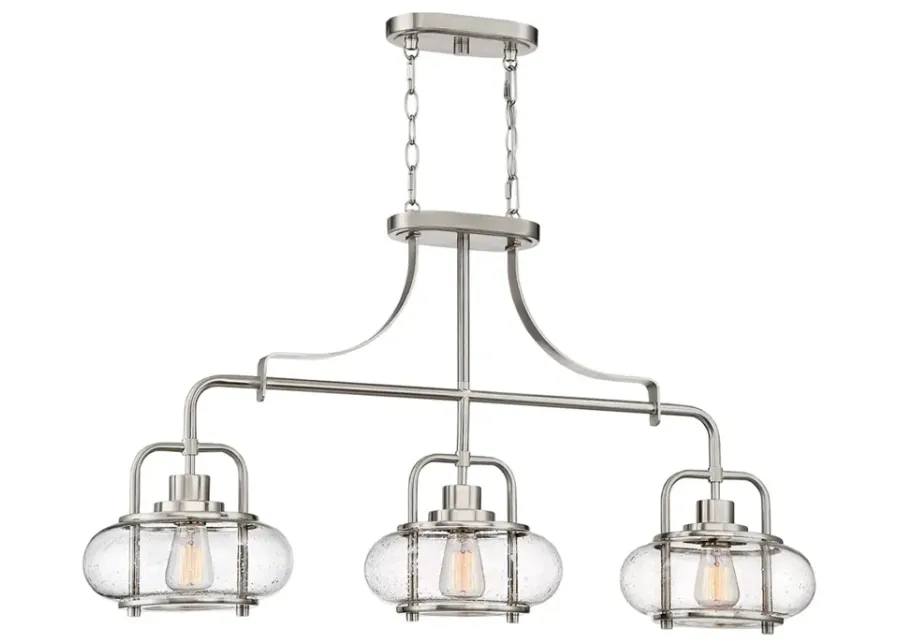 Trilogy 3-Lt BN Island Chandelier