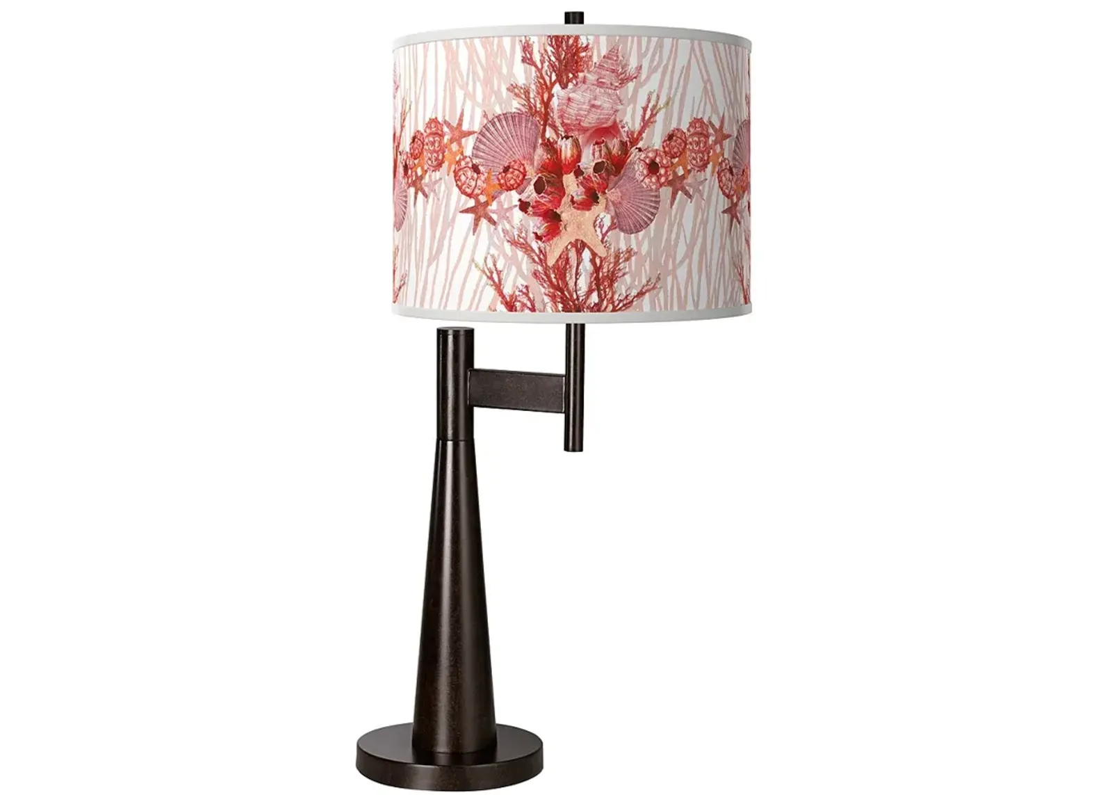 Giclee Glow Novo 30 3/4" Coastal Corallium Red Shade Bronze Table Lamp