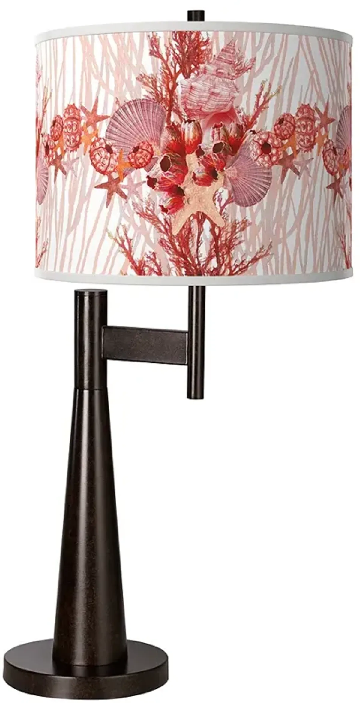 Giclee Glow Novo 30 3/4" Coastal Corallium Red Shade Bronze Table Lamp