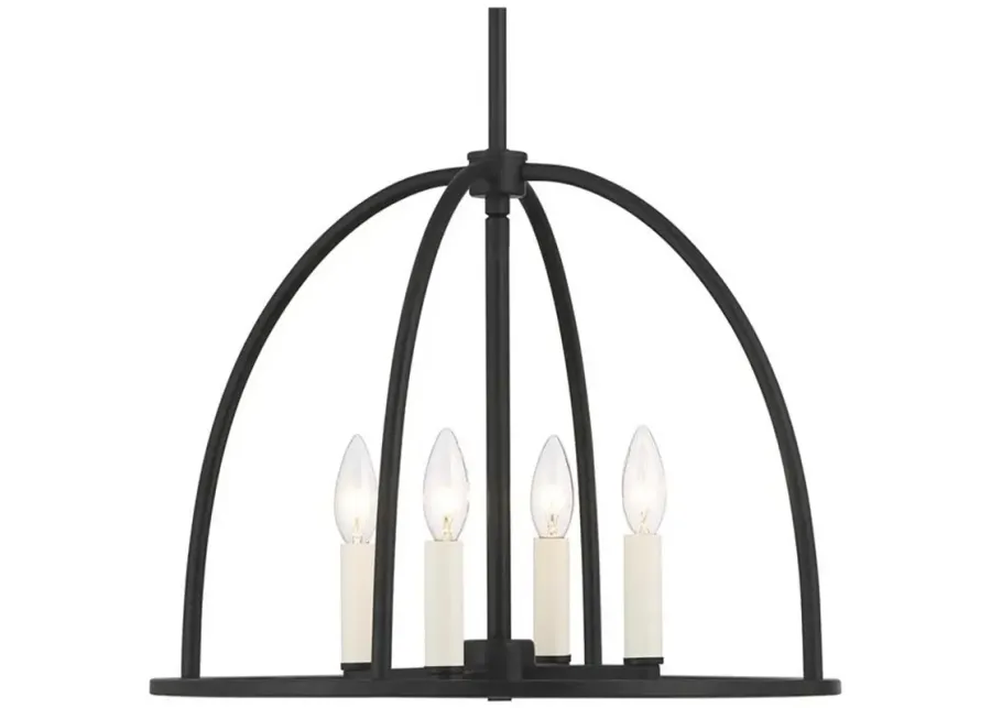 Abbott 4 Light Black Chandelier