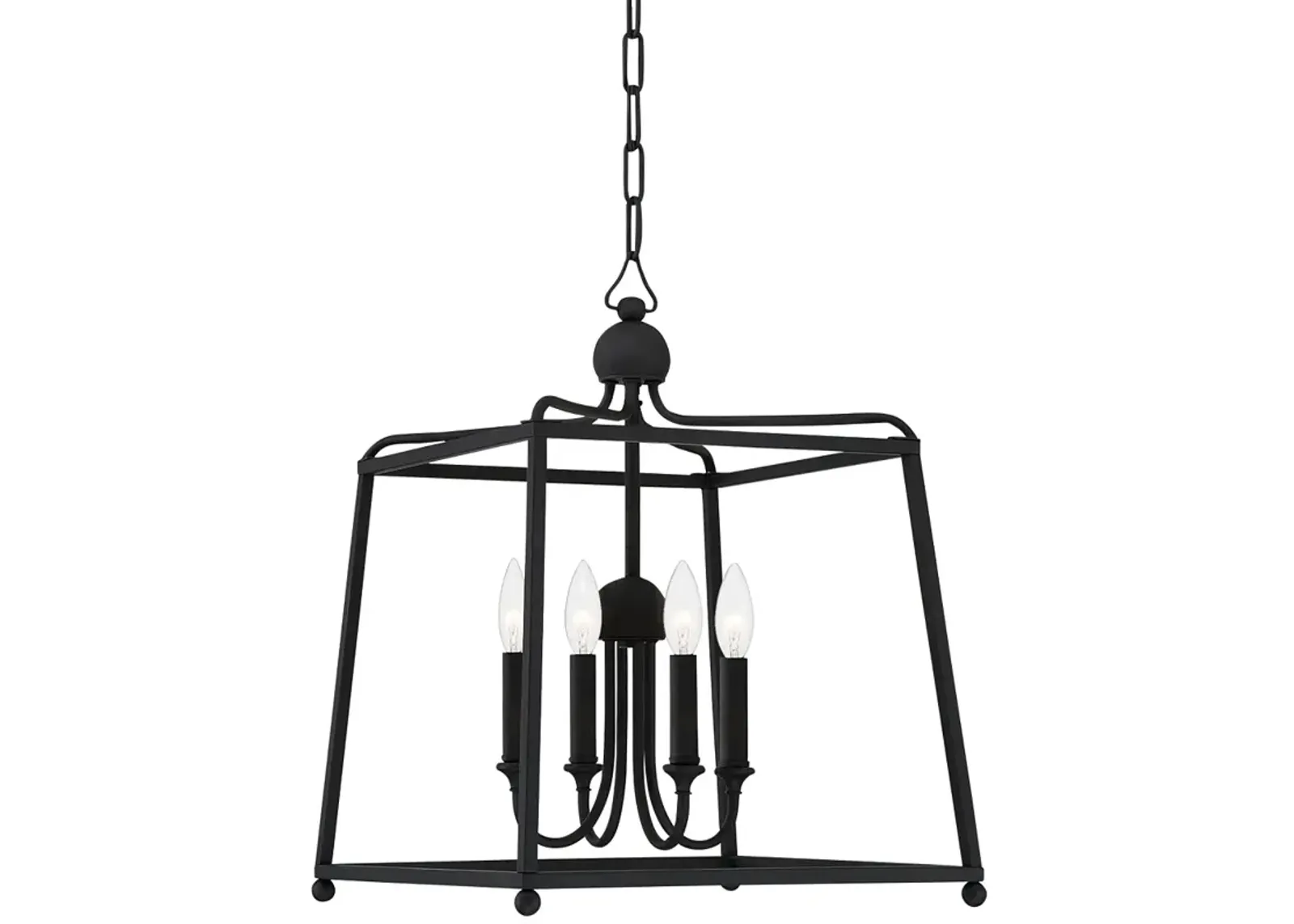 Libby Langdon for Crystorama Sylvan 4 Light Black Forged Chandelier