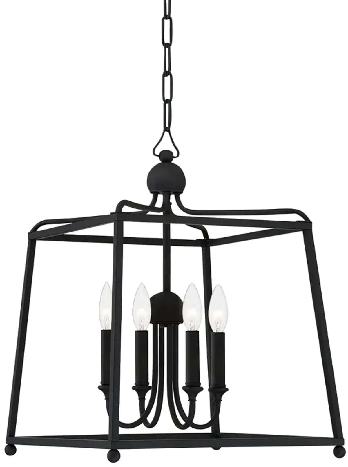 Libby Langdon for Crystorama Sylvan 4 Light Black Forged Chandelier