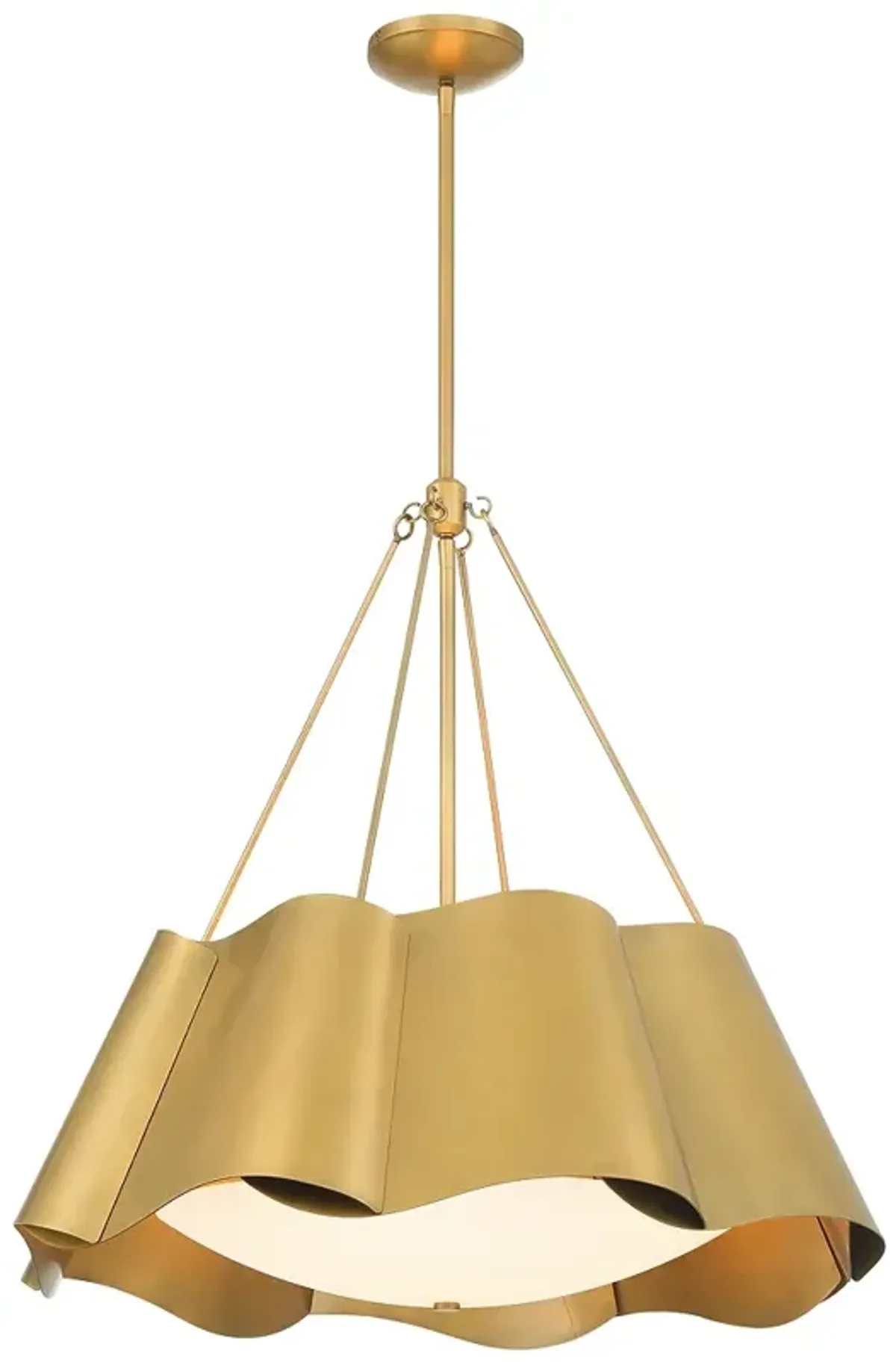 Minka-Lavery Waveform 4-Light 26-in Legacy Brass Indoor Pendant