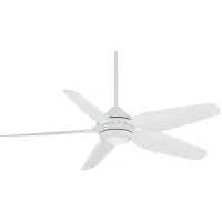 52" Casa Vieja Del Diego Matte White LED Indoor/Outdoor Ceiling Fan