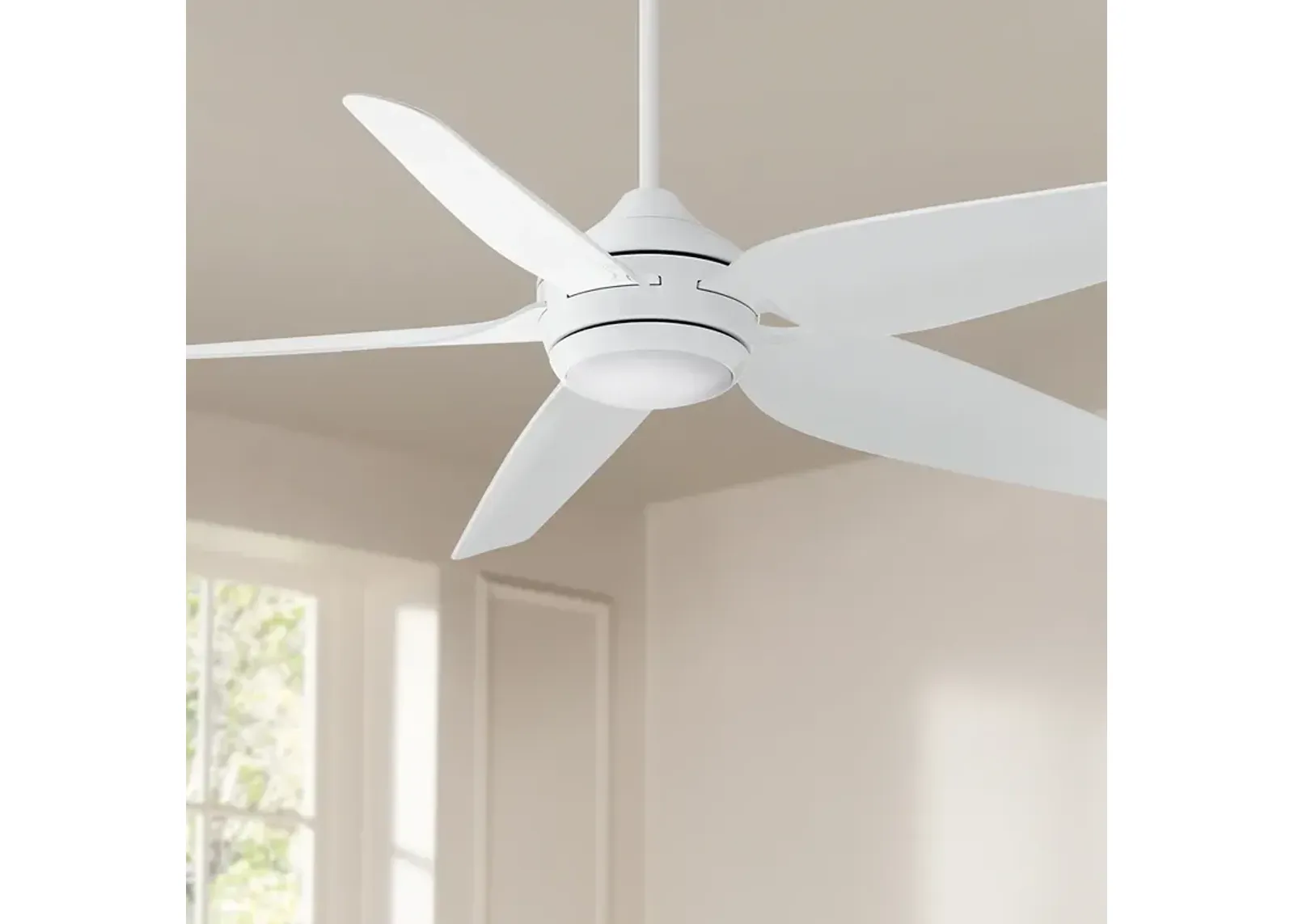 52" Casa Vieja Del Diego White LED Indoor/Outdoor Ceiling Fan