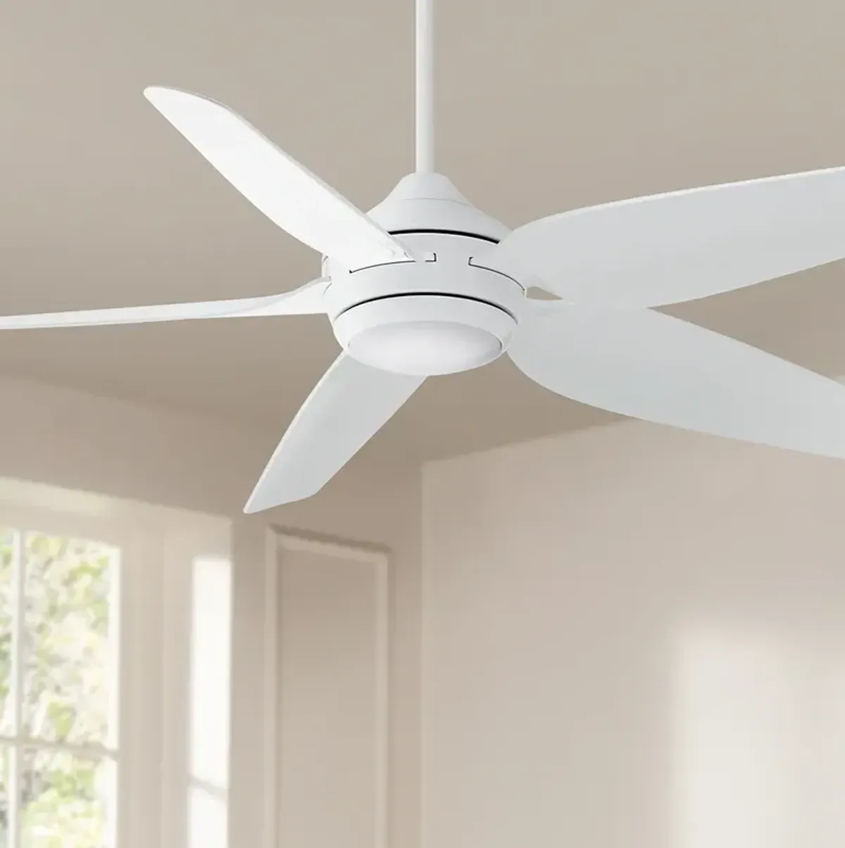 52" Casa Vieja Del Diego White LED Indoor/Outdoor Ceiling Fan