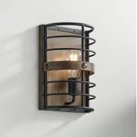 Franklin Iron Works Lexi 11 1/2" Oil Rubbed Bronze Pocket Wall Sconce