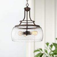 Charleston 16" Wide Painted Bronze 3-Light LED Pendant Light