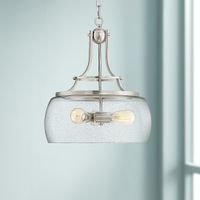 Charleston 16" Wide Satin Nickel 3-Light LED Pendant Light