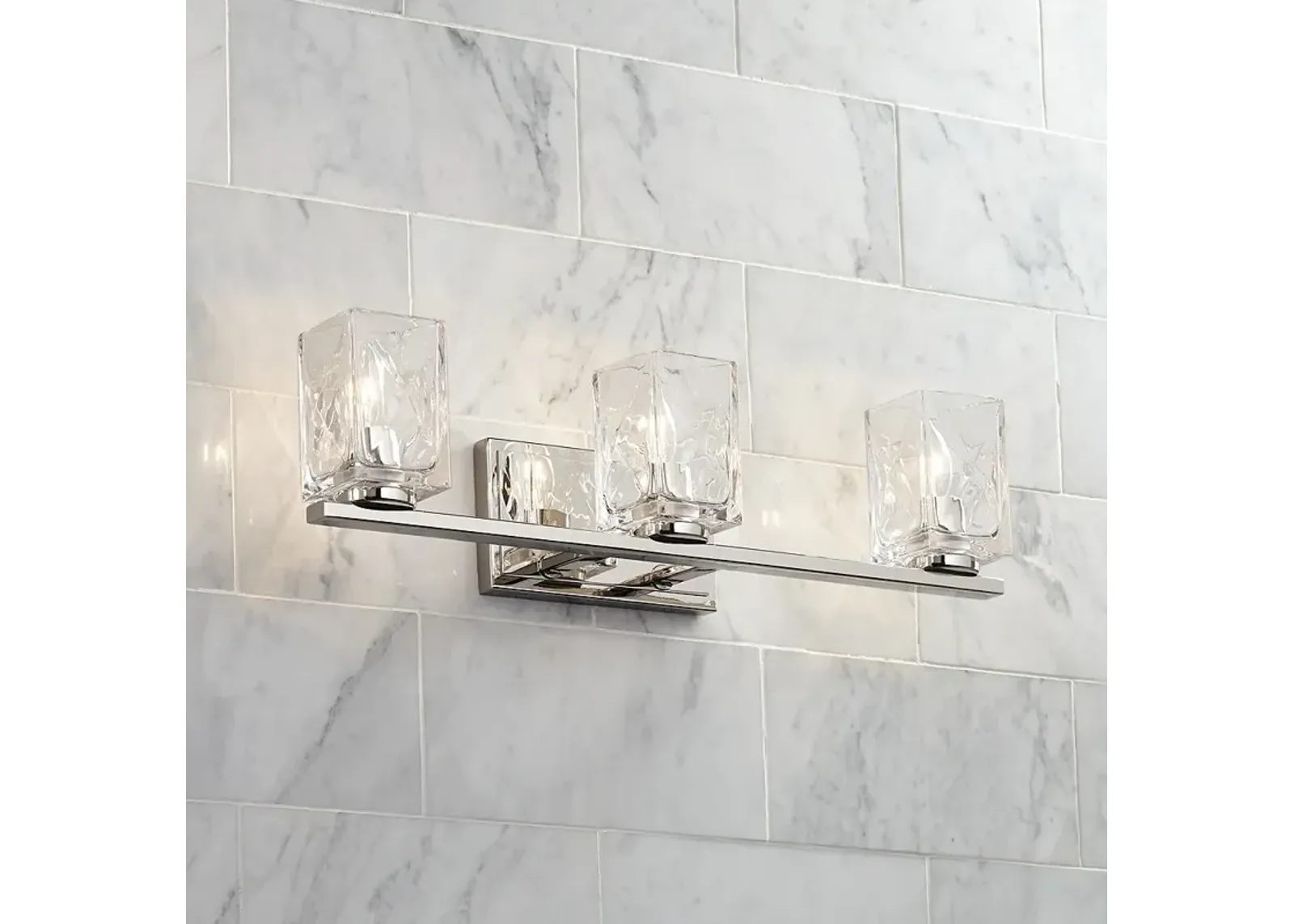 Possini Euro Kitta 24"W Polished Nickel 3-Light Bath Light