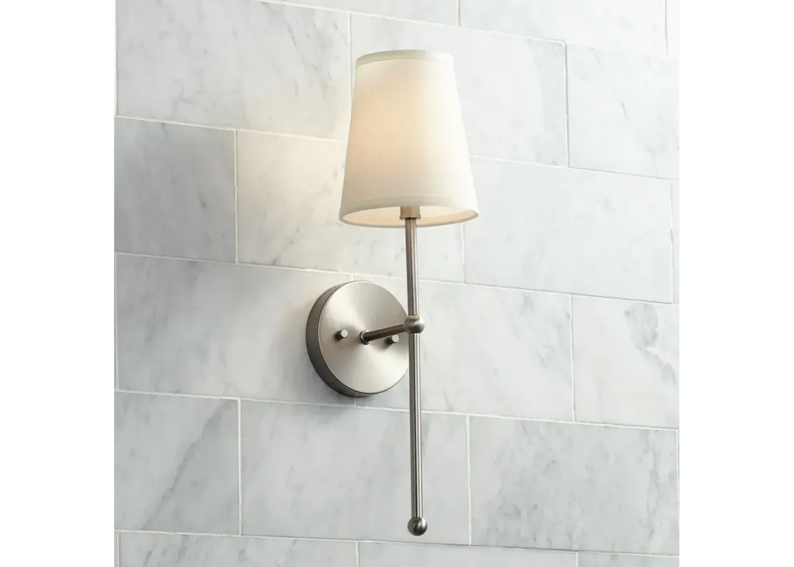 Possini Euro Elena 21" High Brushed Nickel Wall Sconce