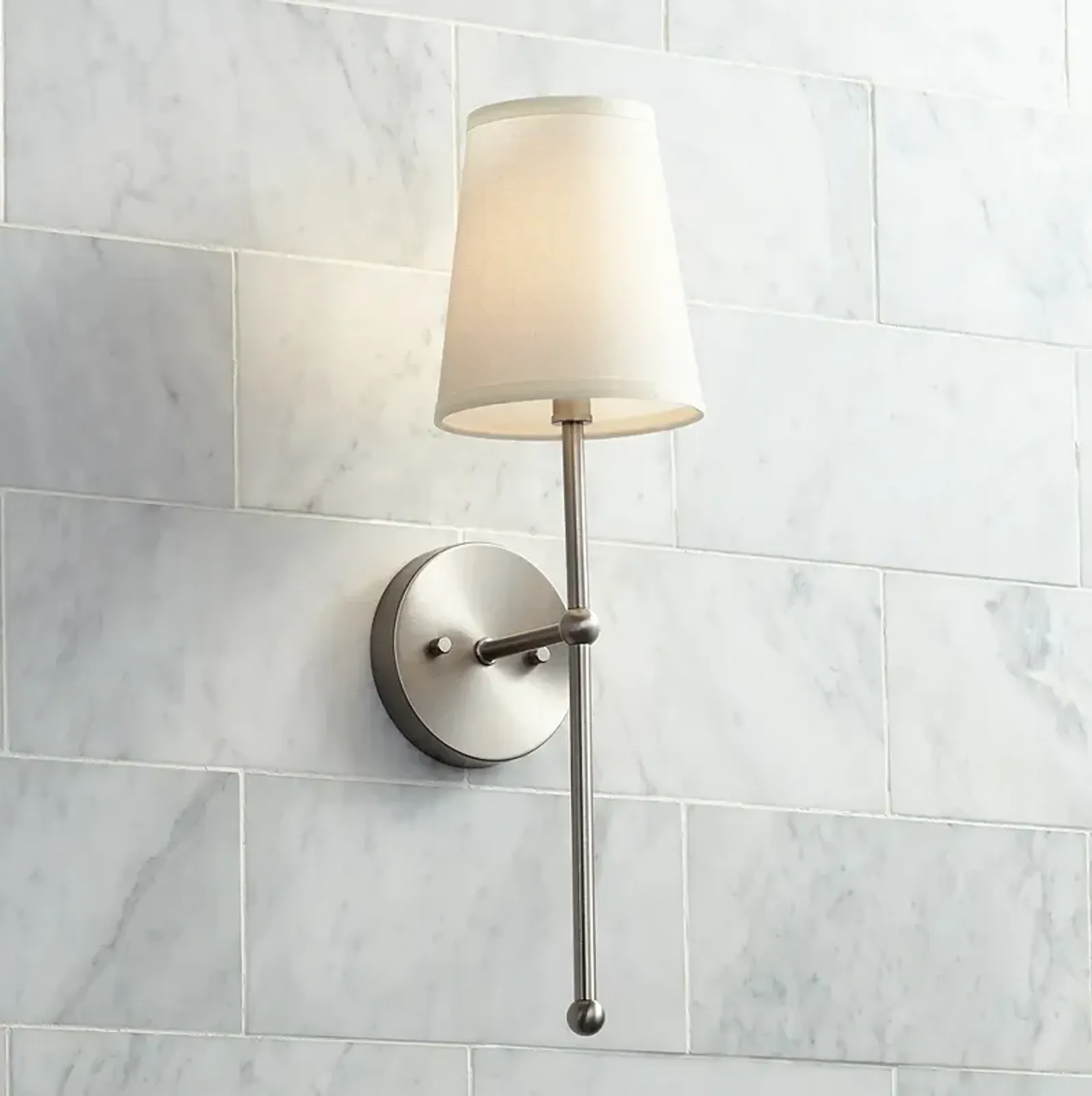 Possini Euro Elena 21" High Brushed Nickel Wall Sconce