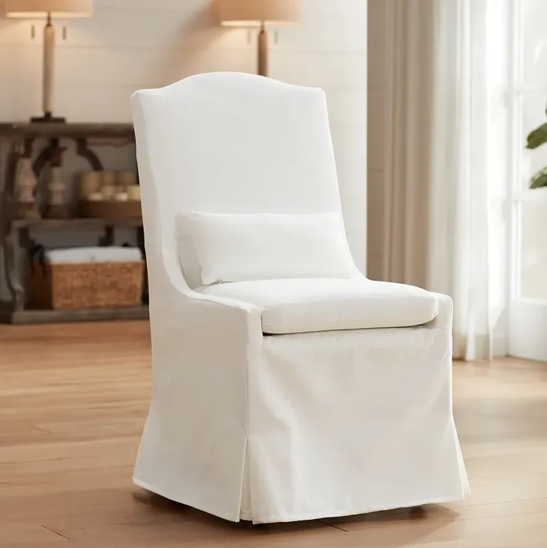 55 Downing Street Juliete Peyton Pearl Slipcover Dining Chair