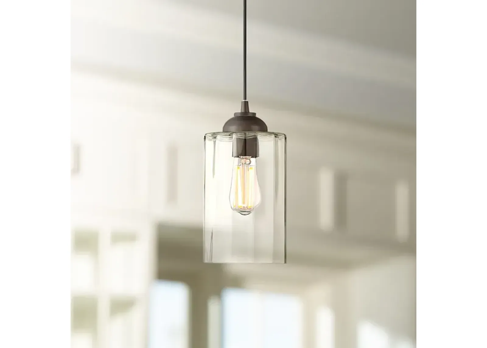 Possini Euro Hawthorne 5 1/4" Wide Bronze LED Mini Pendant