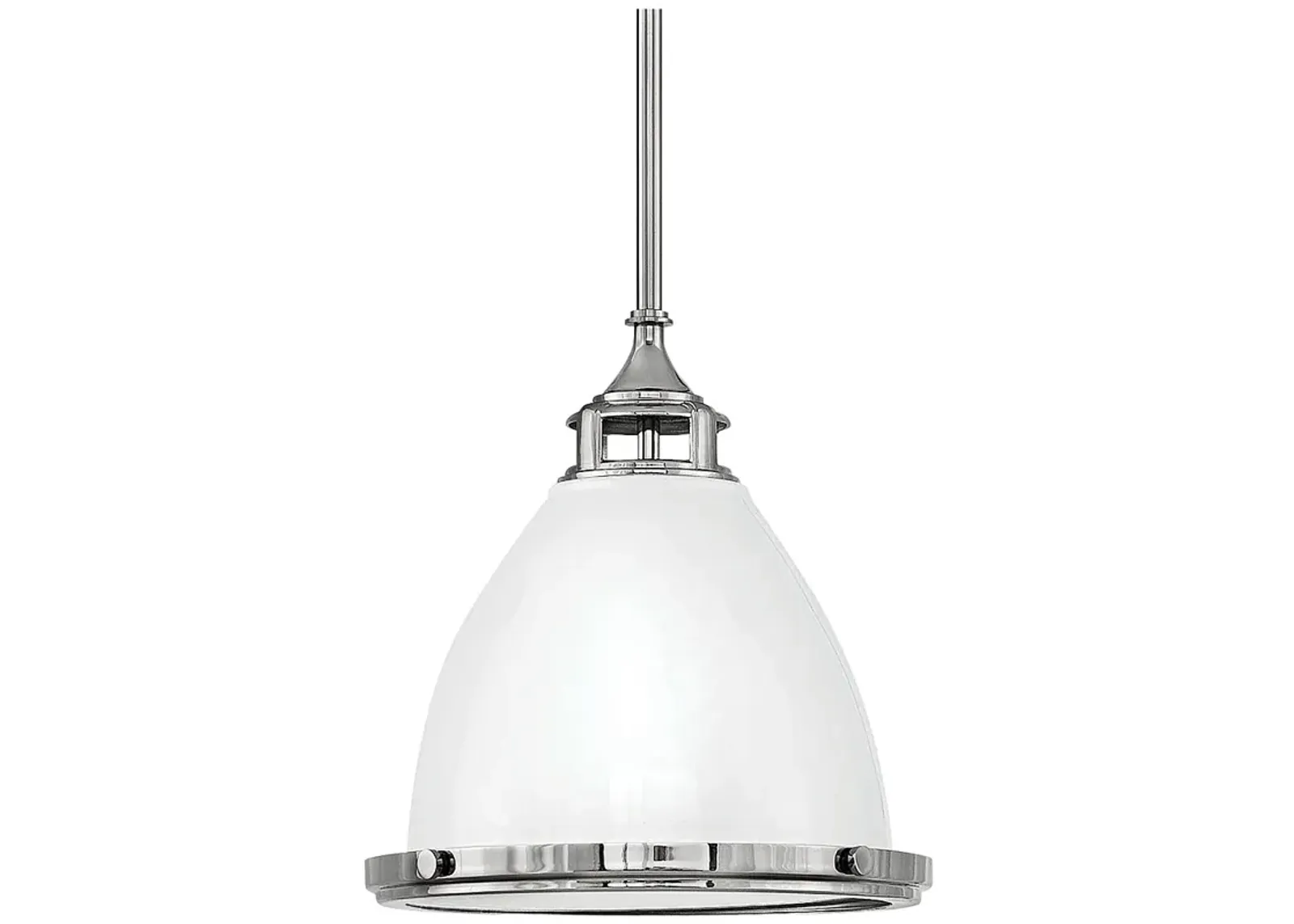 Hinkley Amelia 13" Wide Polished White Pendant Light