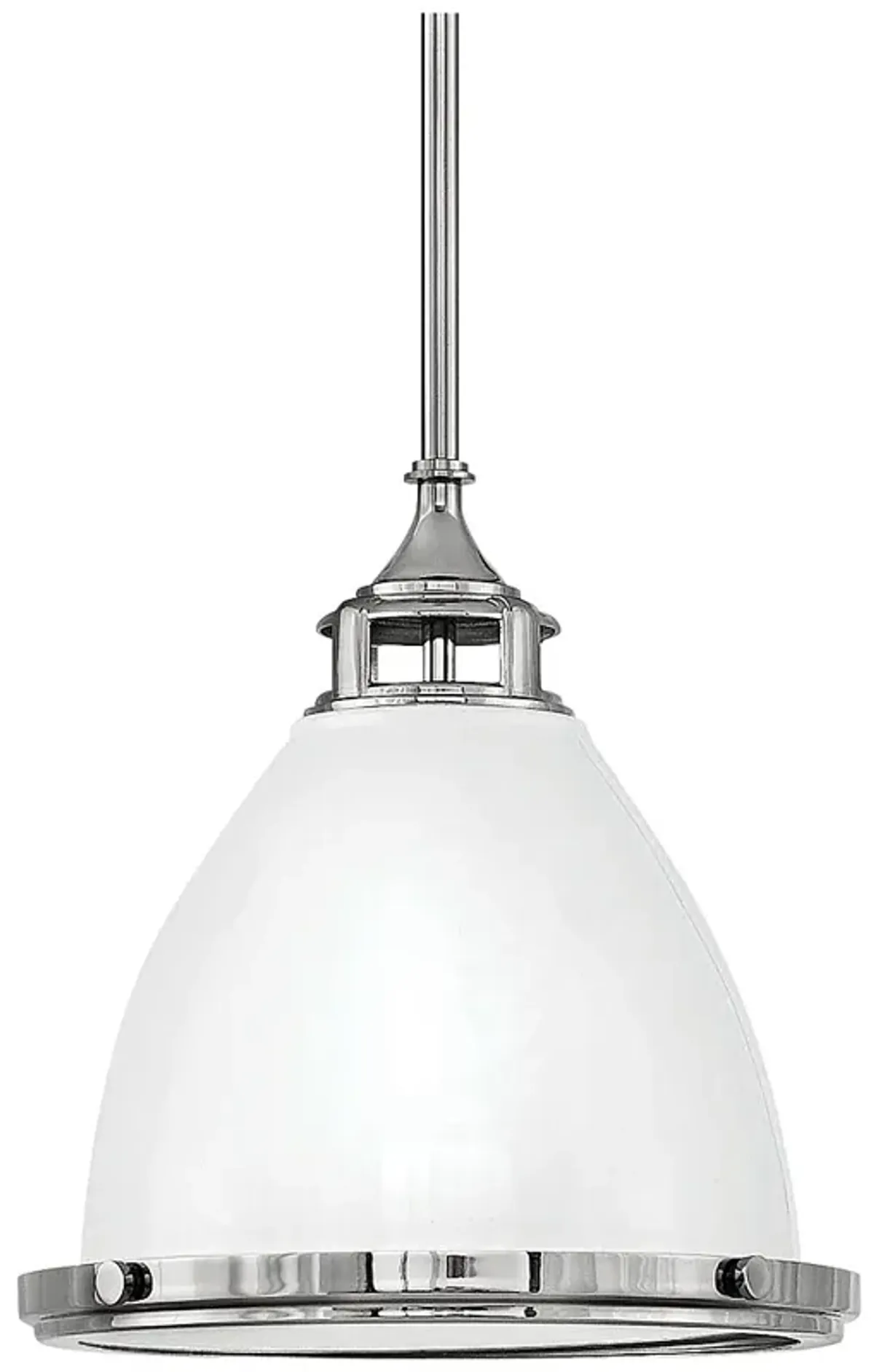 Hinkley Amelia 13" Wide Polished White Pendant Light